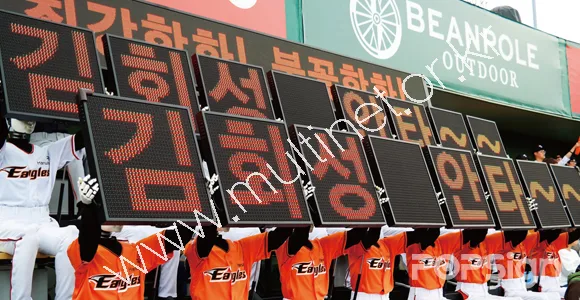대전야구장 응원전광판(480mm 1단1열 24장설치)