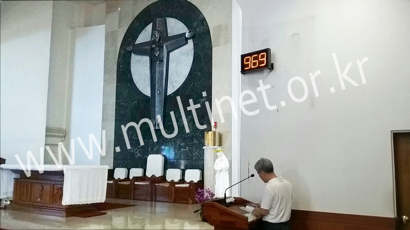 풍납동성당(4인치성당 성가전광판)/사당5동 성당(15인치LED 성당 성가전광판)/수서성당(96mm 삼색 1단5열)