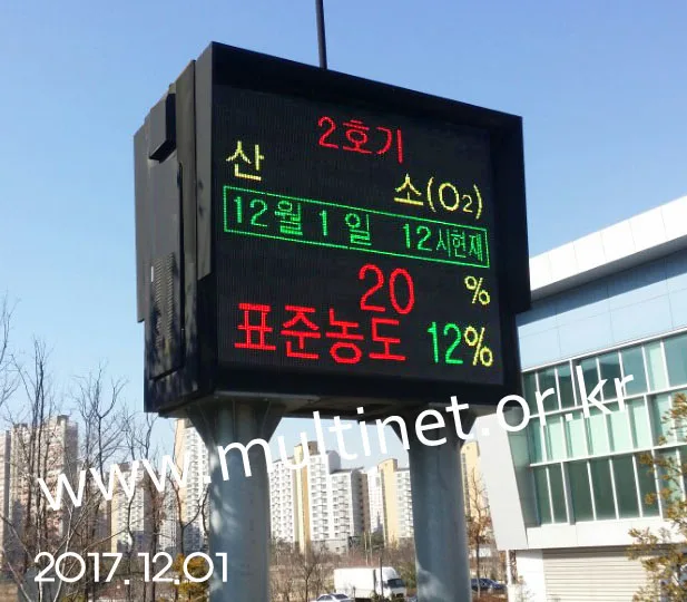김포시소각장/측정전광판(200mm 10단12열(양면))