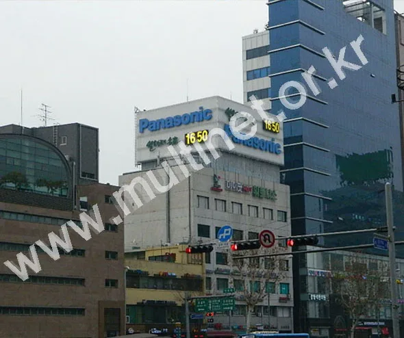 신사동사거리 대형시계, 온도전광판(480mm 3단8열)